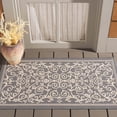 thumbnail image 2 of Safavieh Courtyard Nanda Botanical Indoor/Outdoor Area Rug, Gray/Natural, 2'7" x 5', 2 of 15