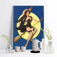 thumbnail image 3 of Gil Elvgren-Póster Artístico impreso, imagen de pared de bruja de Halloween, pintura de lienzo de mujer Sexy, decoración de brujería, 3 of 4