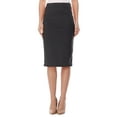 thumbnail image 2 of Women's High Waist Stretch Pull On Casual Office Soft Pencil Midi Skirt (Pack of 2), 2 of 5
