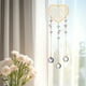 thumbnail image 1 of White Crystal Wind Chime Garden Set Light Ornaments Patio Decoration Cordiform Pendant Natural Crystal Sunshine Catcher Wind Chime, 1 of 6