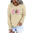 thumbnail image 1 of Womens Pullover Hoodies Sweatshirt Graphic Print Long Sleeve Drawstring Casual Loose Thanksgiving Tops with Pockets, 1 of 6