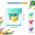 thumbnail image 4 of YiJuHui 2pcs Double Hole Pencil Sharpener with Cover, Portable Oval Manual Sharpener for Office Art Supplies, Leak-Proof Transparent Storage B, 4 of 4