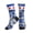 2 Black-2, variant on Men's Retro Style Chicagoan Flag Novelty Athletic Socks Women's Digital Printing Funky Patterned Crew Socks
