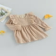 thumbnail image 3 of AMERTEER Robe en Dentelle pour Bébé Fille Manches Longues Robe Princesse Ligne A, 3 of 9