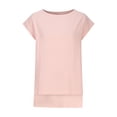thumbnail image 5 of Mittory Linen Shirt for Women Crew Neck Short Sleeve Tunic Blouses Casual Loose Fall T-Shirt Tops for Ladies Summer, 5 of 6