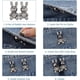 thumbnail image 5 of 10 pares, 5 colores, ajustadores de cintura para pantalones, broches de conejo para jeans, hebillas decorativas desmontables para la cintura, clips ajustables para pantalones., 5 of 7