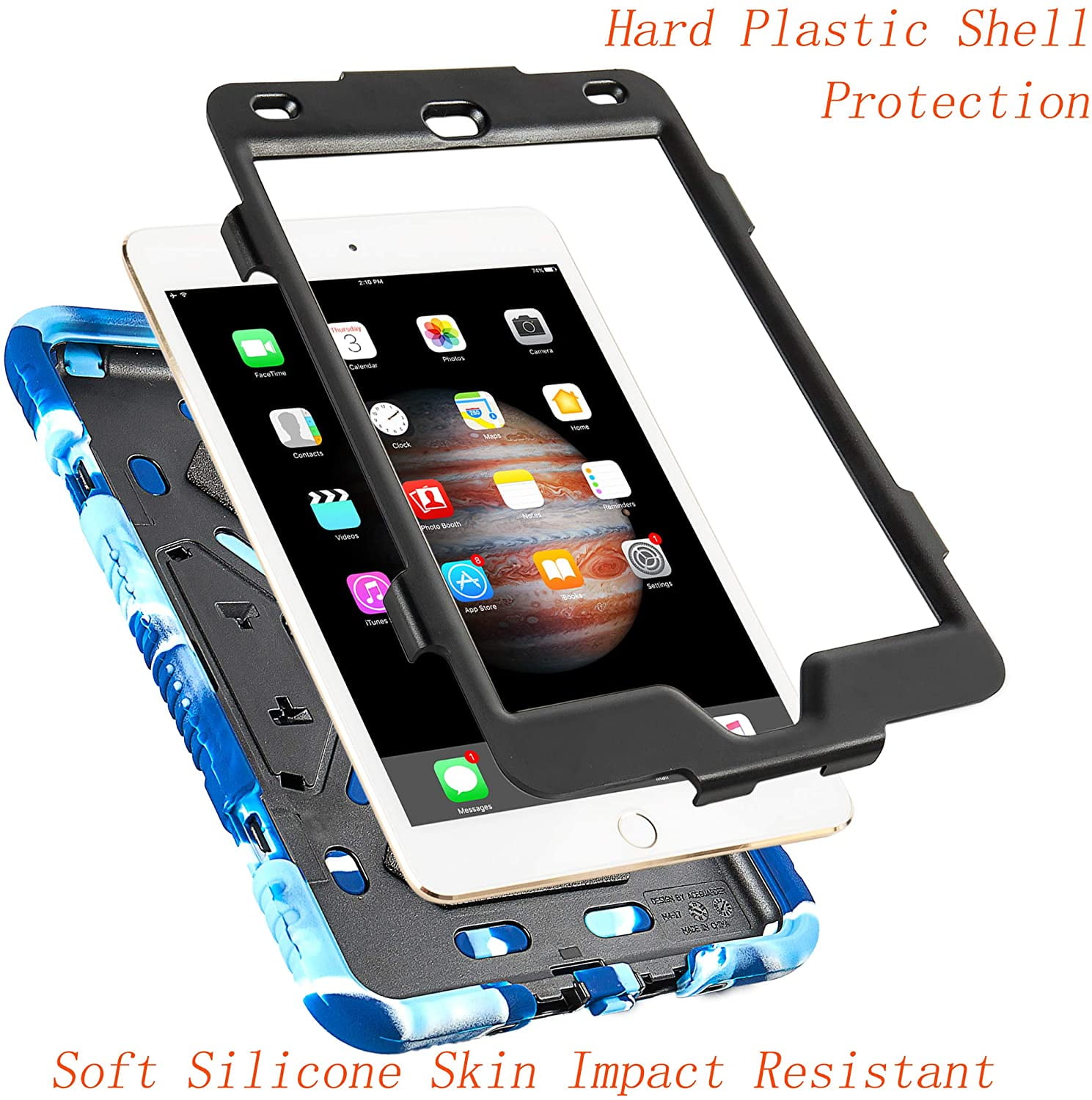 iPad Mini 5 Case iPad Mini 4 Case Protective Premium Soft Silicone Shockproof Cover AntiFall