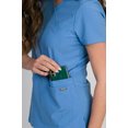 thumbnail image 2 of Medgear Celeste Women's Stretch Scrubs Set with Cross Over Neckline Top and Slim Leg Pants, 2 of 4
