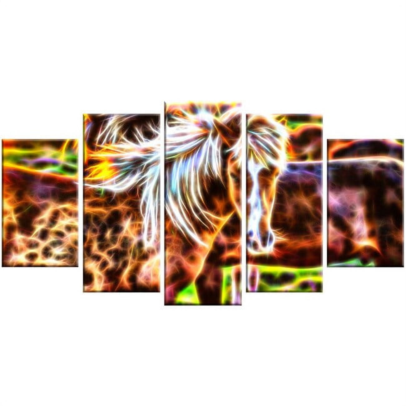 Design Art Horse Embrace Canvas Art, 32" x 16"