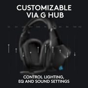 Logitech G935 Wireless Gaming RGB Headset, 7.1 Surround Sound, DTS Headphone:X 2.0, 50 mm PRO-G Drivers, 2.4 GHz Wireless, Flip-to-Mute Mic, PC