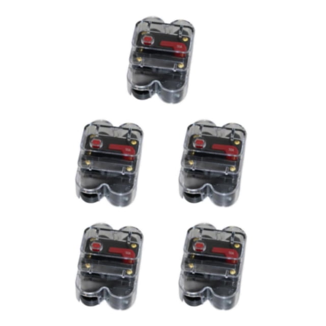 Guardoinrt Car Auto Audio Radio In Line Fuse Breaker Circuit For DC 12V Black 50A 5Set