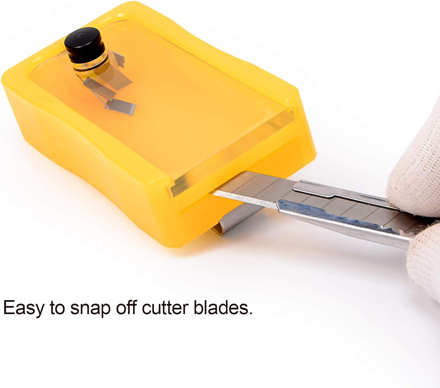 MHSIOAP-Blade Disposal Container Storage Box, Safety to Dispose of Most 9mm 18mm Snap Off Utility Knife Blades, Portable Plastic Blades Breaker Bank with Magnet and Clip