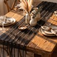 thumbnail image 2 of Sm:)e 6PCS Pearl Black Gauze Table Runner 120 Inch 10FT, Table Decor for Wedding Anniversary Birthday Outdoor Home Party Table, 2 of 6