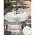 thumbnail image 5 of nqOlkjepod Dandelion Green Botanical Outdoor Tablecloth with Umbrella Hole & Zipper, Vintage Watercolor Floral Round Table Cover 54 Inch, Dining Waterproof Table Cloth Protector for Patio/Party, 5 of 7