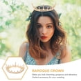 thumbnail image 4 of Weiweiguan 1Pc Wedding Bride Crystal Ancient Copper Round Shape Baroque Style Crown, 4 of 6