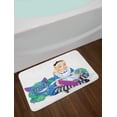 thumbnail image 2 of Alice in Wonderland Bath Mat, Alice Reading Book Cat Colorful World Happiness Love Character Image, Non-Slip Plush Mat Bathroom Kitchen Laundry Room Decor, 29.5 X 17.5 Inches, Multicolor, Ambesonne, 2 of 2
