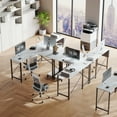 thumbnail image 5 of edx 49 Inch L Shaped Desk - Computer Desk Corner Desks Gaming Desk PC Table with CPU Stand for Home Office Dorm Sturdy Writing Workstation, White, 5 of 7