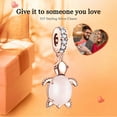 thumbnail image 3 of ROSIANNA 925 Sterling Silver Charm for Women Bracelet Rose Gold Sea Turtle Pink Stone Dangle Charm Necklace Pendant, 3 of 6