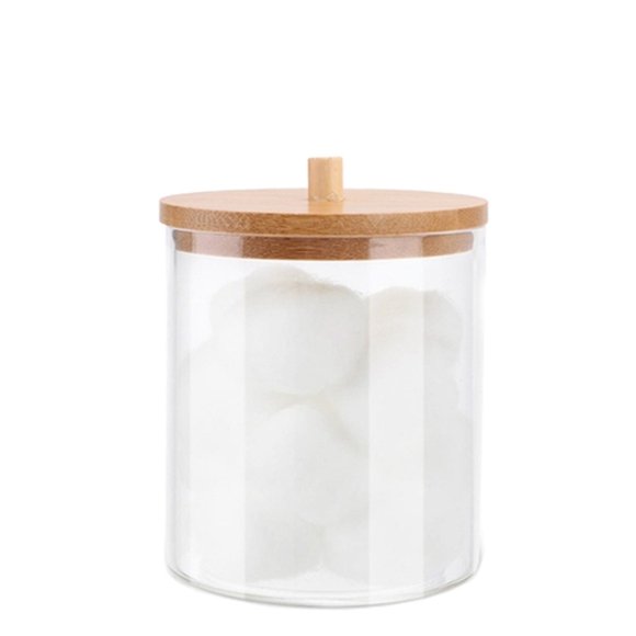 Fiudx Almacenamiento de Algodón, Recipiente Moderno para Hisopos de Algodón, Recipiente Portátil para Hisopos, Organizador de Baño, Diseño Ideal para Viajes, Mejora La Decoración Del Hogar, Material