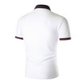 thumbnail image 4 of Sngxgn Men's Classic Short Sleeve Solid Polo Shirt(White,XL), 4 of 4