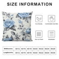 thumbnail image 5 of Nawypu  Blue Flowers and Leaves Decorative Throw Pillow Case Watercolor Floral Pattern Ink Painting Waist Lumbar Pillow Covers Cushion Cover for Sofa Couch, 5 of 5