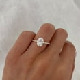 thumbnail image 6 of solitaire jewels 1.35CT Dainty Oval Moissanite Hidden Halo Engagement Ring For Women, 10K Rose Gold, 6 of 7