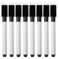 thumbnail image 2 of Cxui Professional Dry Erase Markers with Eraser - 8-Pack Fine Tip Whiteboard Pens for Office Presentations, Planning Boards & Home Organization - Low-Odor Refillable Ink Black, 2 of 7