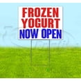 thumbnail image 1 of Frozen Yogurt Now Open (18" x 24") Yard Sign, Includes Metal Step Stake, 1 of 6