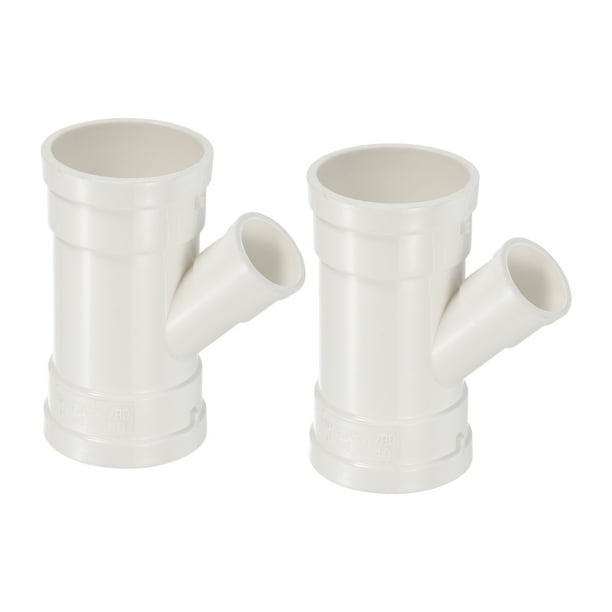 Uxcell Duct Hose Y Shaped Connector Wye Pipe Splitters, 2" to 1", White
