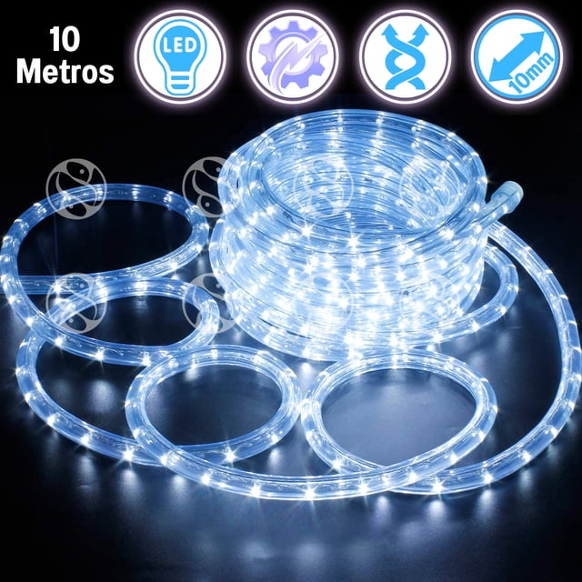 Manguera navideña decorativa luz led Blanco frio 10 metros DOSYU DY-ICE10M-MT-2C