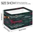 thumbnail image 4 of Knit Abstract Pattern and Reindeer Christmas Square Storage Bins with Handles Collapsible Containing Box 2 Packs, 4 of 9