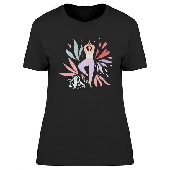 Woman Standing In Yoga T-Shirt Women -Image by Shutterstock, Female Small