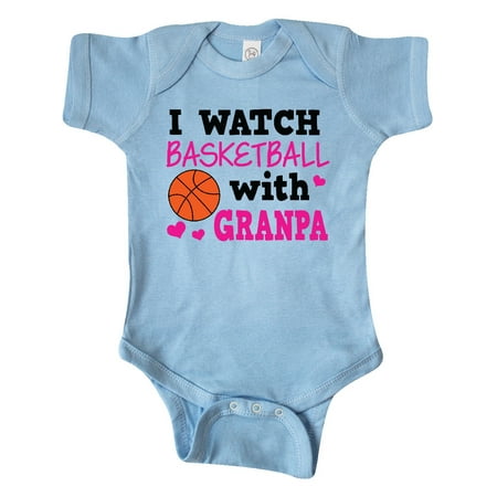 

Inktastic I Watch Basketball with Granpa Gift Baby Girl Bodysuit