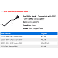 thumbnail image 2 of Fuel Filler Neck - Compatible with 2003 - 2004 GMC Savana 2500, 2 of 2