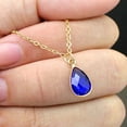 thumbnail image 1 of Neinkie Gem Stone King Beautiful Tear Drop Ribbon Pendant on Chain Made with Crystals, 1 of 7