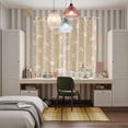 thumbnail image 4 of Beige Floral Kitchen Curtains Window Panels, Vintage Spring Botanical Flowers Insulated Window Treatment Curtain, Grommet Curtains for Bedroom/Living Room/Bathroom, 2 Piece 52"Wx84"L, 4 of 8