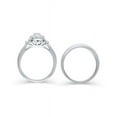 thumbnail image 2 of Forever Bride 1/10 Ct Natural Diamond Cushion Cut Bridal Set Women's Ring, Sterling Silve, 2 of 5