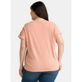 thumbnail image 3 of Terra & Sky Women's Plus Size Lost My Heart Graphic Tee, Sizes 0X-5X, 3 of 5