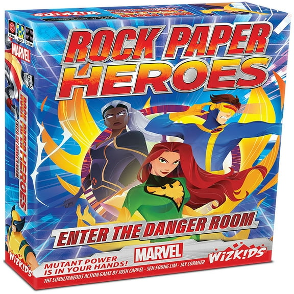 Marvel: Rock Paper Heroes: Enter the Danger Room - Hand Gesture Boardgame, Ages 12 , 3-6 Players, 30 Min