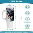 thumbnail image 3 of Eagle Blood 40 oz Tumbler with Handle Insulated&nbsp;Travel Mug&nbsp;Lid Straw Leak Proof Steel Vacuum Water Bottles Glasses Fits in Car Cup Holder, 3 of 7