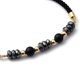 thumbnail image 2 of Adjustable Slider Bracelets Nylon Cord Bracelets with Natural Black Agate(Dyed & Heated) Beads Non-Magnetic Synthetic Hematite Beads and Brass Beads Golden Inner Diameter: 3/4 inch~3-1/8 inch(2~8cm), 2 of 5