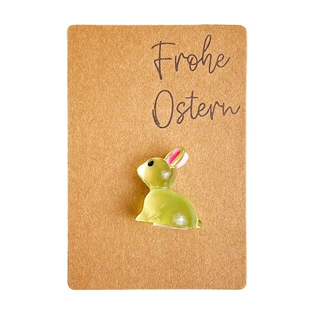 Glow in Dark Easter Gift Card, Resin Rabbit Pocket Card with Greeting Message, Decorative Keepsake for Holiday Gift Giving