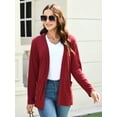 thumbnail image 3 of Mengpipi Womens Open Front Cardigans Casual Long Sleeve Classic Knit Sweater Outerwear with Pockets S-XXL, 3 of 5