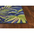 thumbnail image 2 of 8'x10' Ink Blue Hand Hooked UV Treated Oversized Tropical Leaves Indoor Outdoor Area Rug, 2 of 5