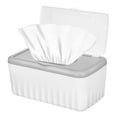 thumbnail image 1 of Caja de pañuelos húmeda creativa de gran capacidad para uso doméstico, rectangular, de plástico, organizador para toallitas húmedas de bebé y dispensador de toallitas húmedas., 1 of 6