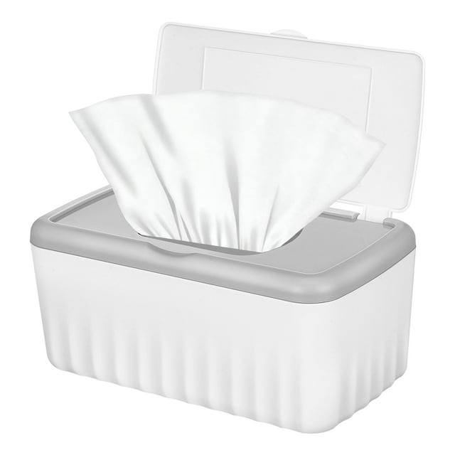 Caja de pañuelos húmeda creativa de gran capacidad para uso doméstico, rectangular, de plástico, organizador para toallitas húmedas de bebé y dispensador de toallitas húmedas.