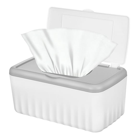 Dispensador de toallitas húmedas rectangulares de plástico de gran capacidad para uso doméstico. Ideal para toallitas de bebé y de baño.