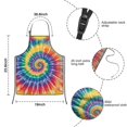 thumbnail image 3 of Colorful Rainbow Tie Dye Spiral Pattern Kids Aprons for Girls and Boys,Adjustable Neck Strap Toddler Aprons for Kids Cooking Baking, 3 of 6
