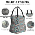 thumbnail image 3 of Boho Bohemia Flower Drawstring Lunch Bag Women - Drawstring Lunch Bag Insulated for Work Office - Stain-Resistant Large Lunchbags for Women with Multi-Pockets, 3 of 6
