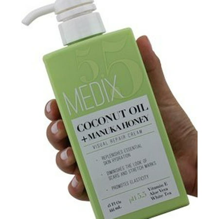 Medix 5.5 Coconut Oil Cream and Manuka Honey. Moisturizing Repair cream rehydrates skin. Great for scar and stretch